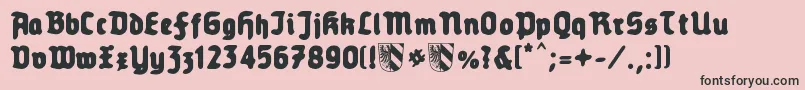 Old Nuremberg Font – Black Fonts on Pink Background