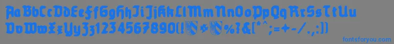 Old Nuremberg Font – Blue Fonts on Gray Background