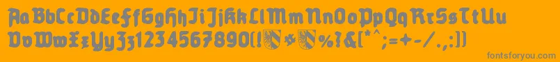 Old Nuremberg Font – Gray Fonts on Orange Background