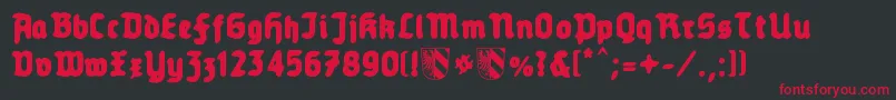 Old Nuremberg Font – Red Fonts on Black Background