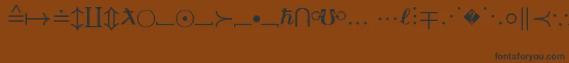 フォントEuclidExtraBold – 黒い文字が茶色の背景にあります