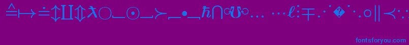 フォントEuclidExtraBold – 紫色の背景に青い文字