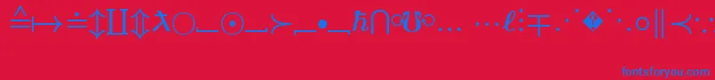 フォントEuclidExtraBold – 赤い背景に青い文字