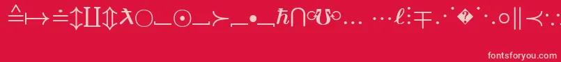 フォントEuclidExtraBold – 赤い背景にピンクのフォント