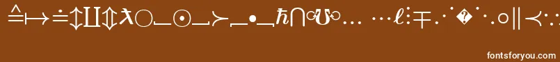 フォントEuclidExtraBold – 茶色の背景に白い文字