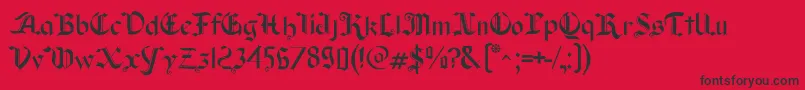 Old Wise Lord Font – Black Fonts on Red Background