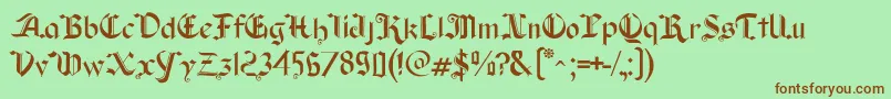 Old Wise Lord Font – Brown Fonts on Green Background