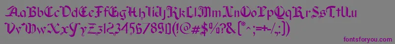 Old Wise Lord Font – Purple Fonts on Gray Background