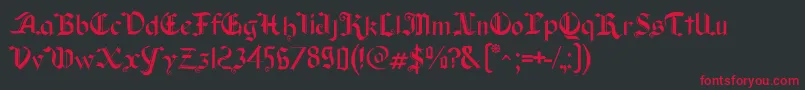 Old Wise Lord Font – Red Fonts on Black Background