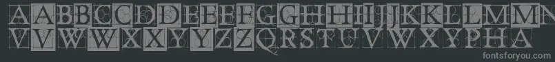 OldConstructedCaps Font – Gray Fonts on Black Background