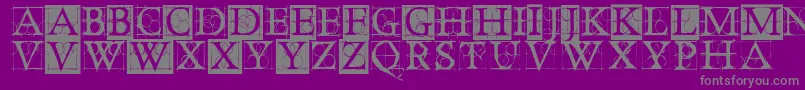 Шрифт OldConstructedCaps – серые шрифты на фиолетовом фоне