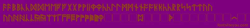 Olde Britannian Font – Brown Fonts on Purple Background