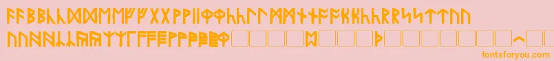 Olde Britannian Font – Orange Fonts on Pink Background