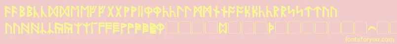 Olde Britannian Font – Yellow Fonts on Pink Background