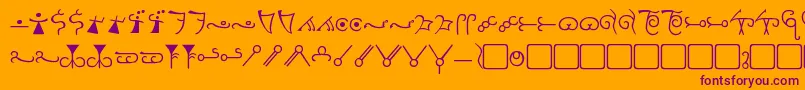 Olde Espruar Font – Purple Fonts on Orange Background