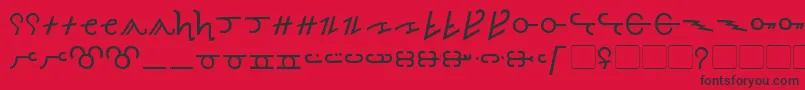 Olde Thorass Font – Black Fonts on Red Background