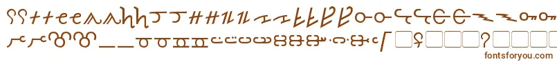 Шрифт Olde Thorass – коричневые шрифты на белом фоне