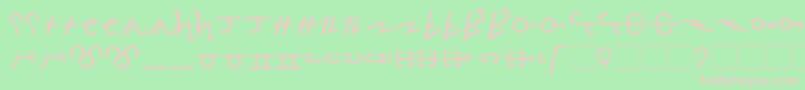 Olde Thorass Font – Pink Fonts on Green Background