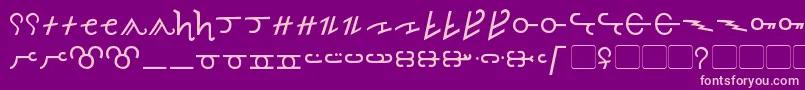 Olde Thorass Font – Pink Fonts on Purple Background