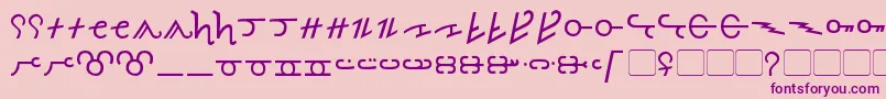 Olde Thorass Font – Purple Fonts on Pink Background