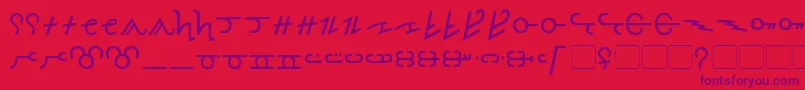 Olde Thorass Font – Purple Fonts on Red Background