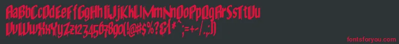 Oldec    Font – Red Fonts on Black Background