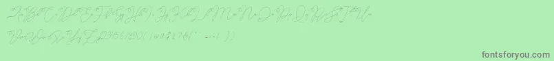 Older Historica Font – Gray Fonts on Green Background