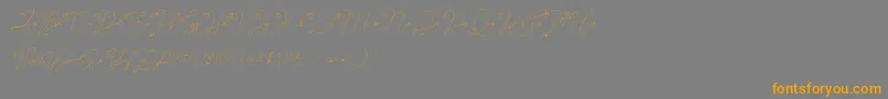 Older Historica Font – Orange Fonts on Gray Background