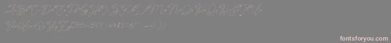 Older Historica Font – Pink Fonts on Gray Background