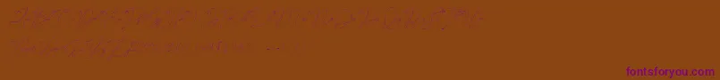 Older Historica Font – Purple Fonts on Brown Background