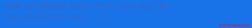 Older Historica Font – Red Fonts on Blue Background