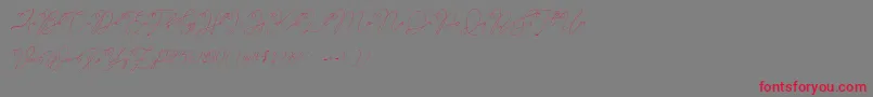 Older Historica Font – Red Fonts on Gray Background