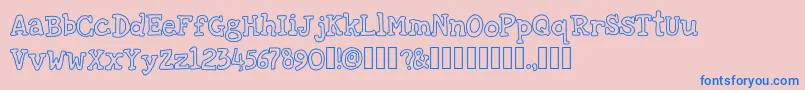 oldies cartoon Font – Blue Fonts on Pink Background