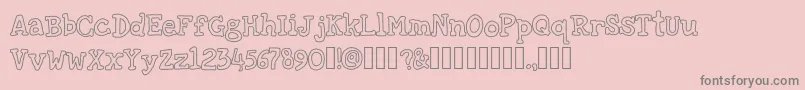 oldies cartoon Font – Gray Fonts on Pink Background