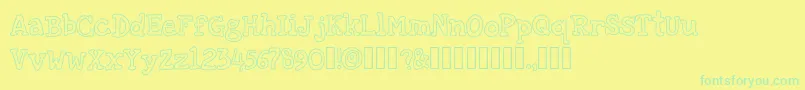 fuente oldies cartoon – Fuentes Verdes Sobre Fondo Amarillo
