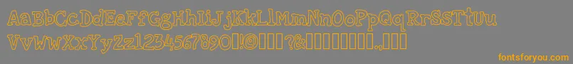 oldies cartoon Font – Orange Fonts on Gray Background