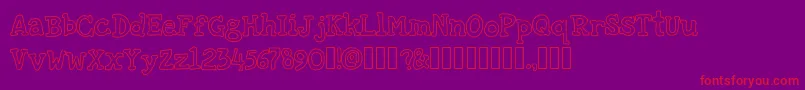 oldies cartoon Font – Red Fonts on Purple Background