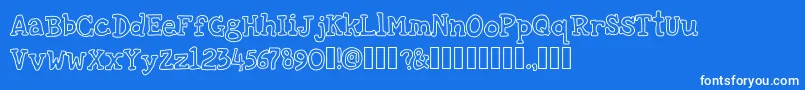 oldies cartoon Font – White Fonts on Blue Background