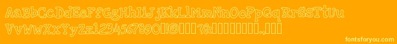 oldies cartoon Font – Yellow Fonts on Orange Background