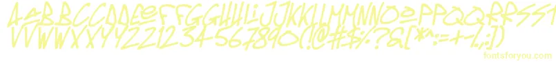 Oldschool Tag Italic-Schriftart – Gelbe Schriften