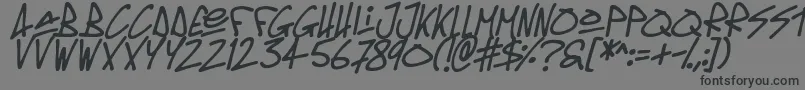 フォントOldschool Tag Italic – 黒い文字の灰色の背景