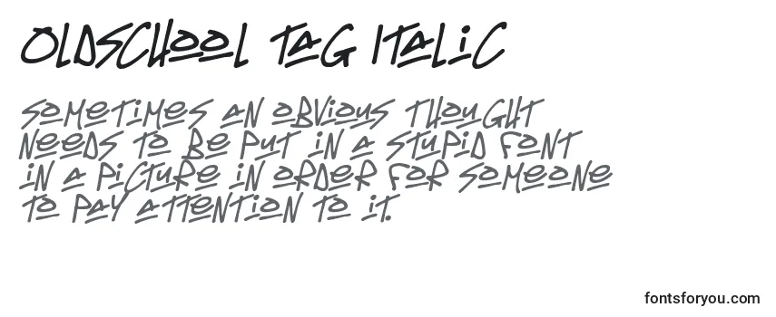 Шрифт Oldschool Tag Italic (135990)