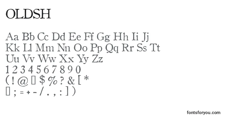 Шрифт OLDSH    (135993) – алфавит, цифры, специальные символы