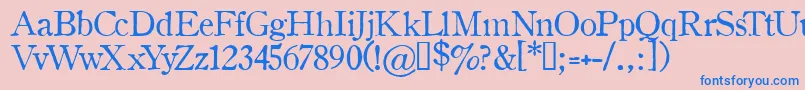 OLDSH    Font – Blue Fonts on Pink Background