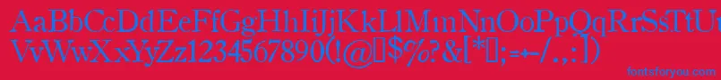 OLDSH    Font – Blue Fonts on Red Background