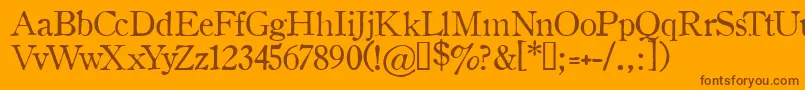 OLDSH    Font – Brown Fonts on Orange Background