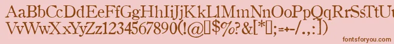 OLDSH    Font – Brown Fonts on Pink Background