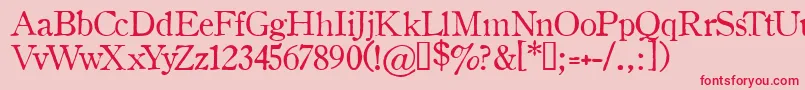 OLDSH    Font – Red Fonts on Pink Background