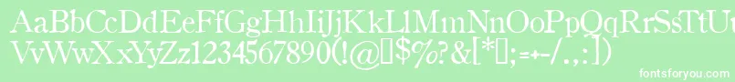 OLDSH    Font – White Fonts on Green Background