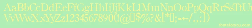 OLDSH    Font – Yellow Fonts on Green Background